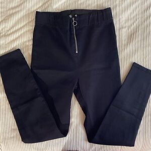 Zara Black Dress Pants with Tapered Fit
